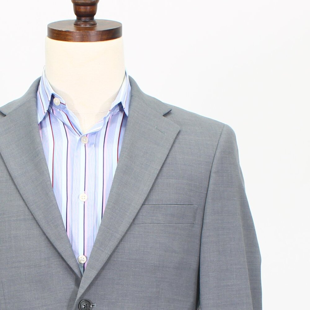 Tommy Hilfiger 38s Gray Solid 2-Button Sport Coat… - image 5